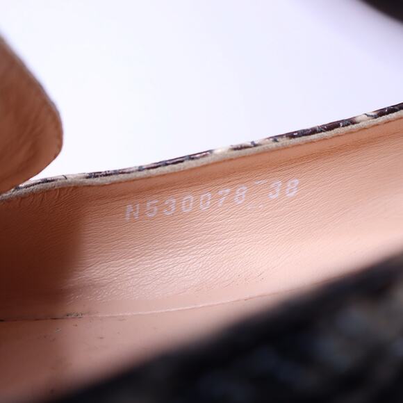 AGL ATTILIO GIUSTI LEOMBRUNI Leopard Print Loafer Leather Pointed Toe Womens 38 - Picture 6 of 10